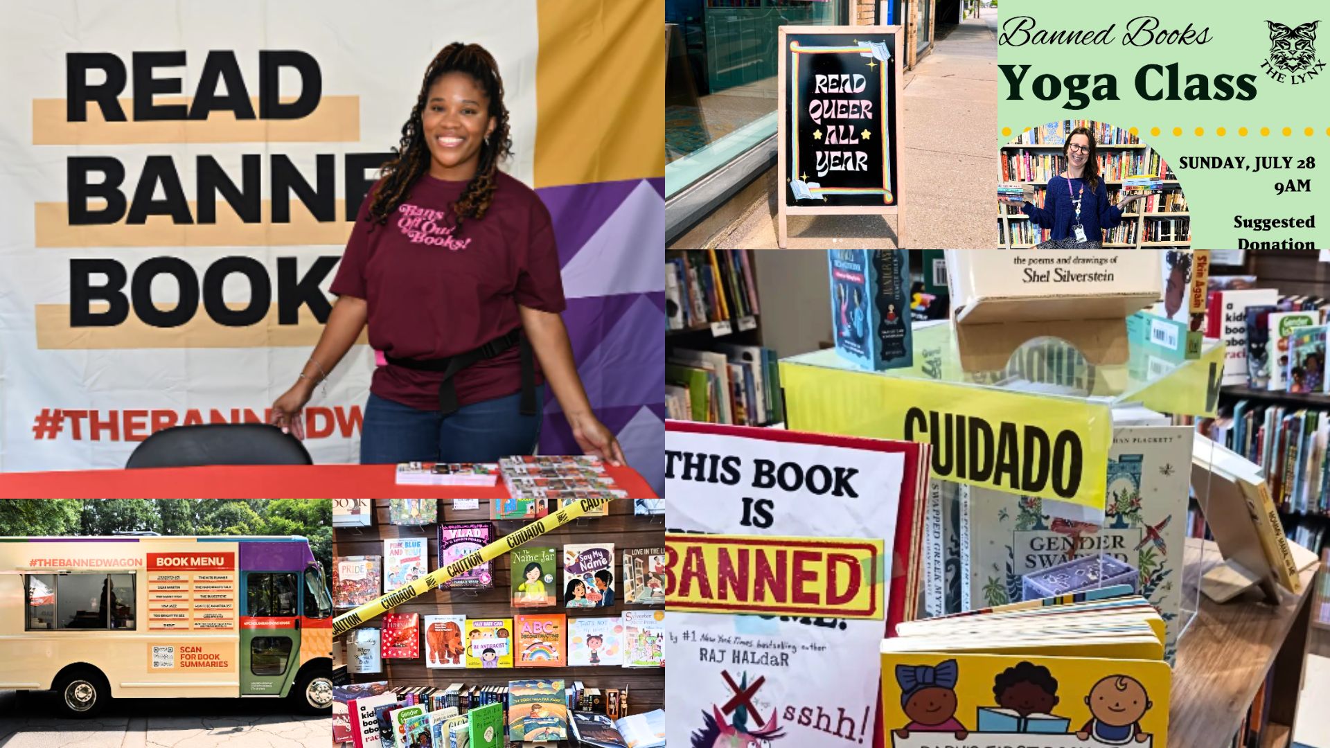 Collage of bookstores