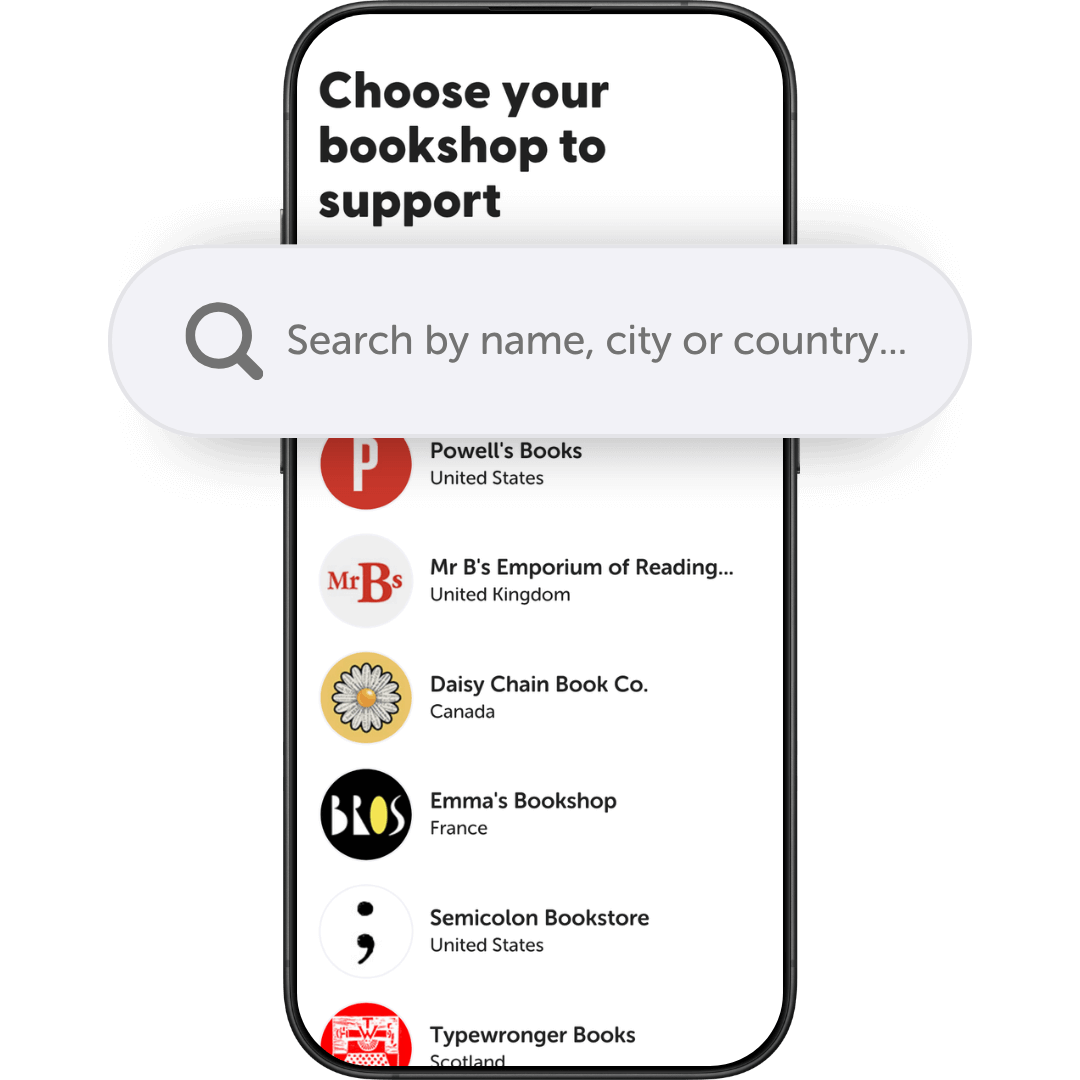 Choose bookshop screen in Libro.fm app