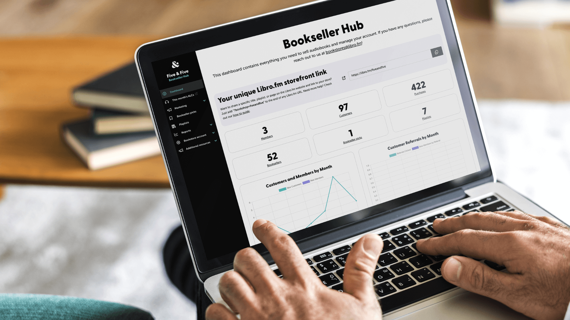 Libro.fm Bookstore Dashboard